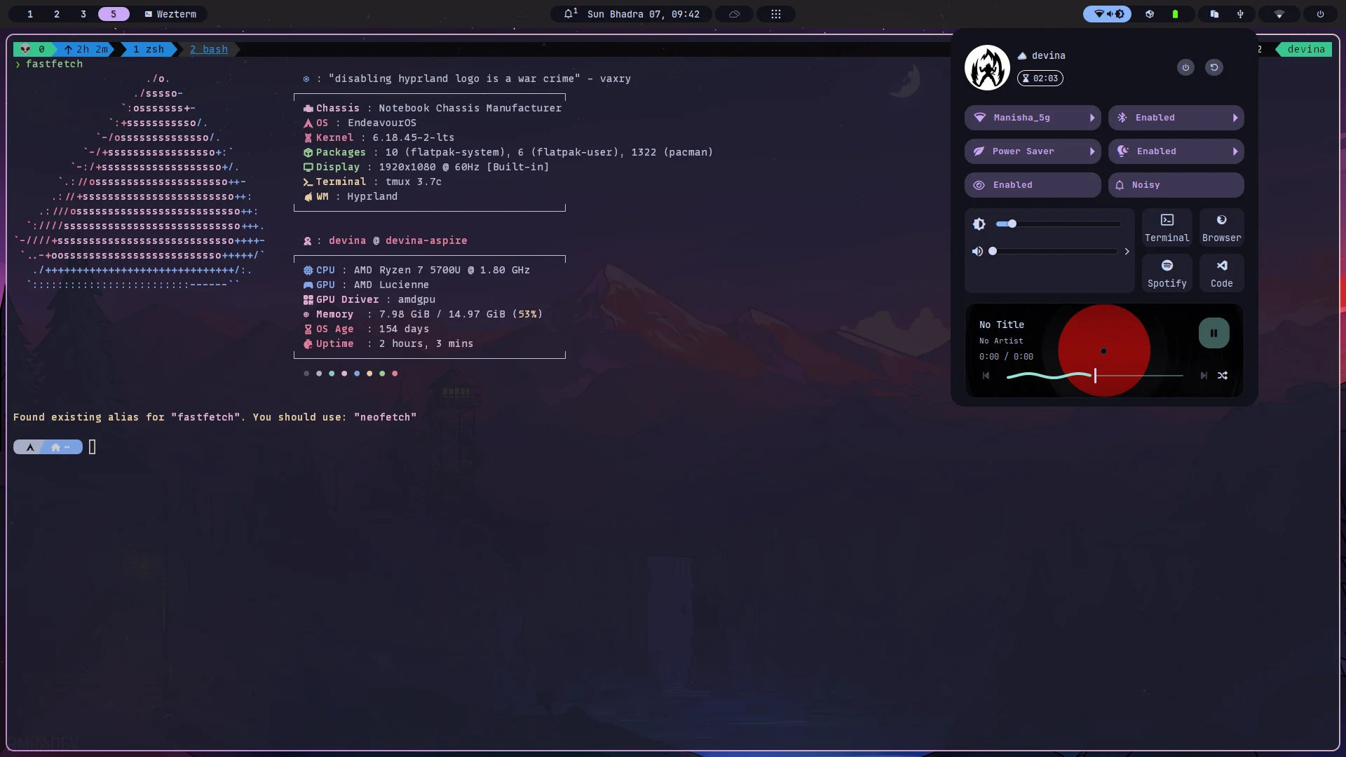 My dev setup: Arch, Hyprland, and a terminal-first workflow